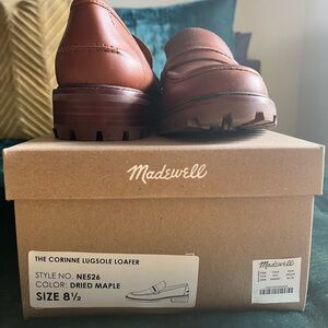 Madewell Brown Leather Loafers with Chunky Sole